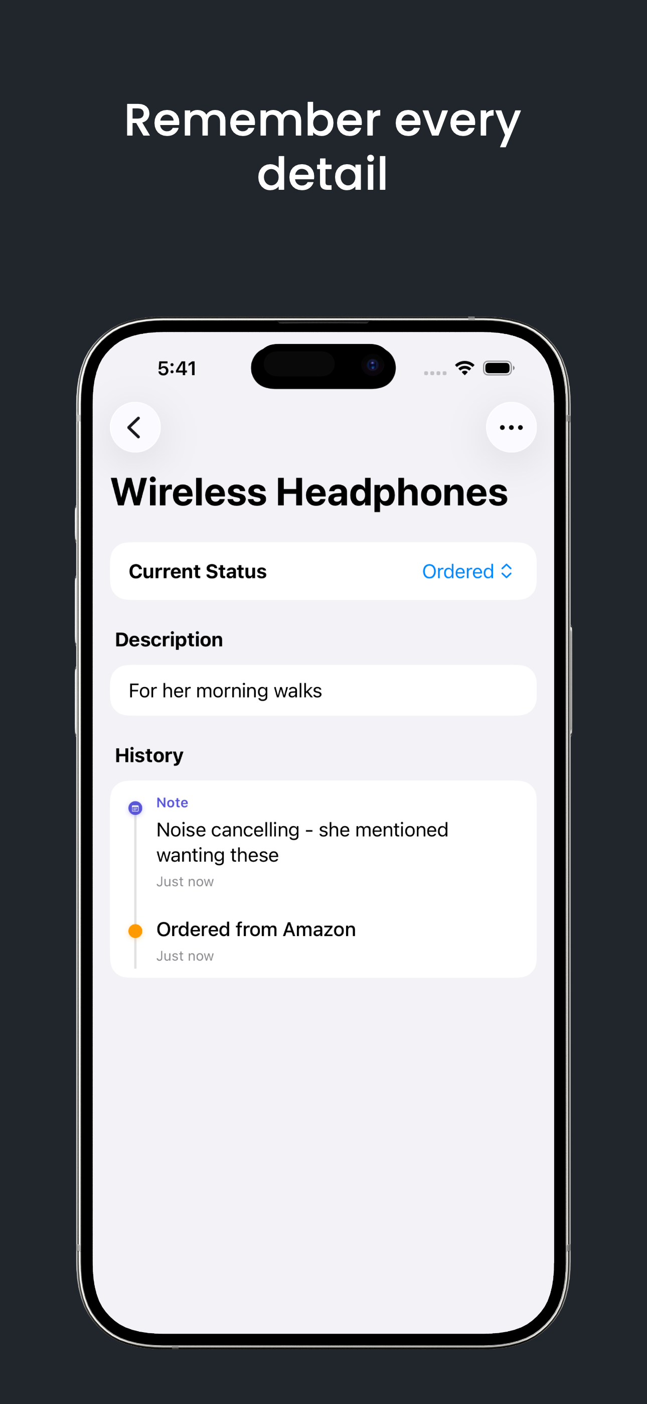 Gift Details and History