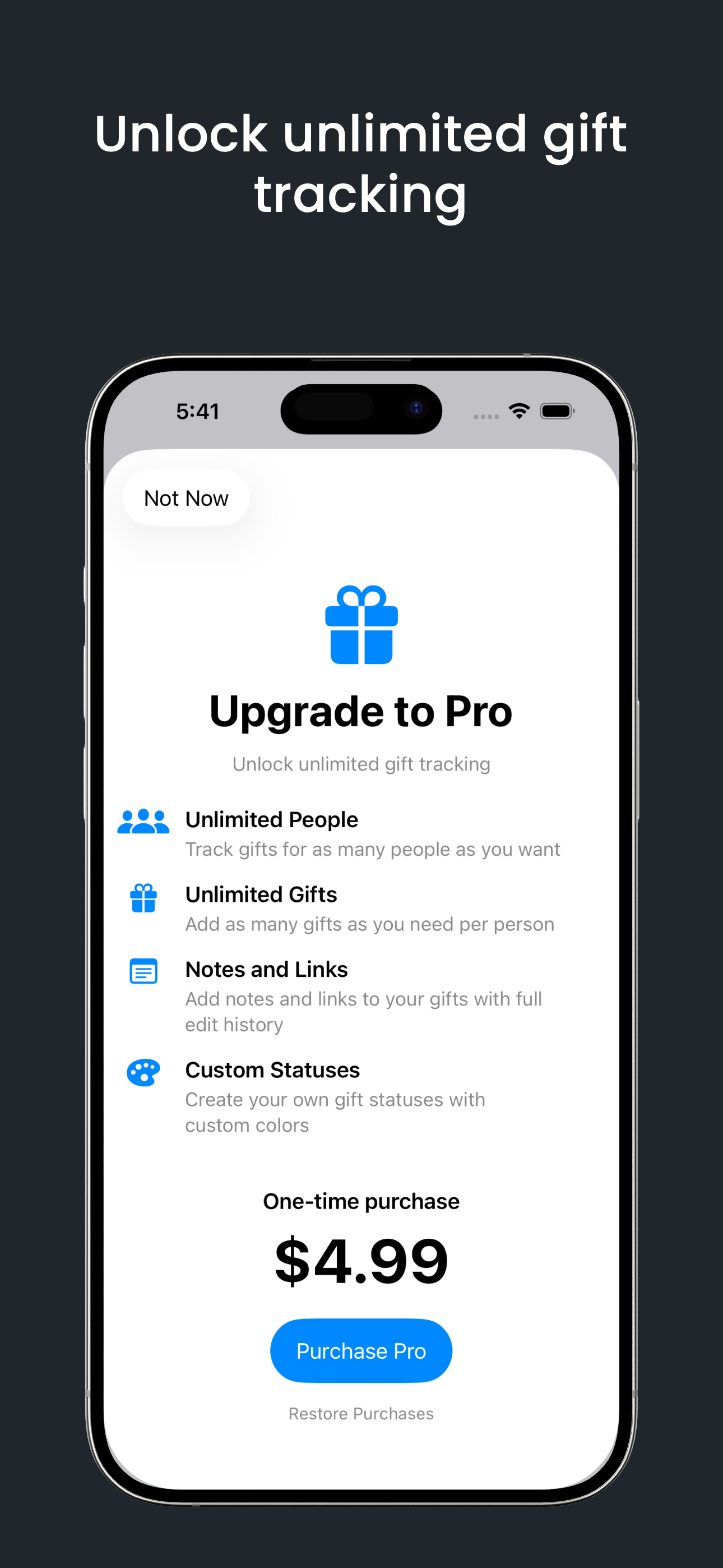 WrappedUp Pro Features